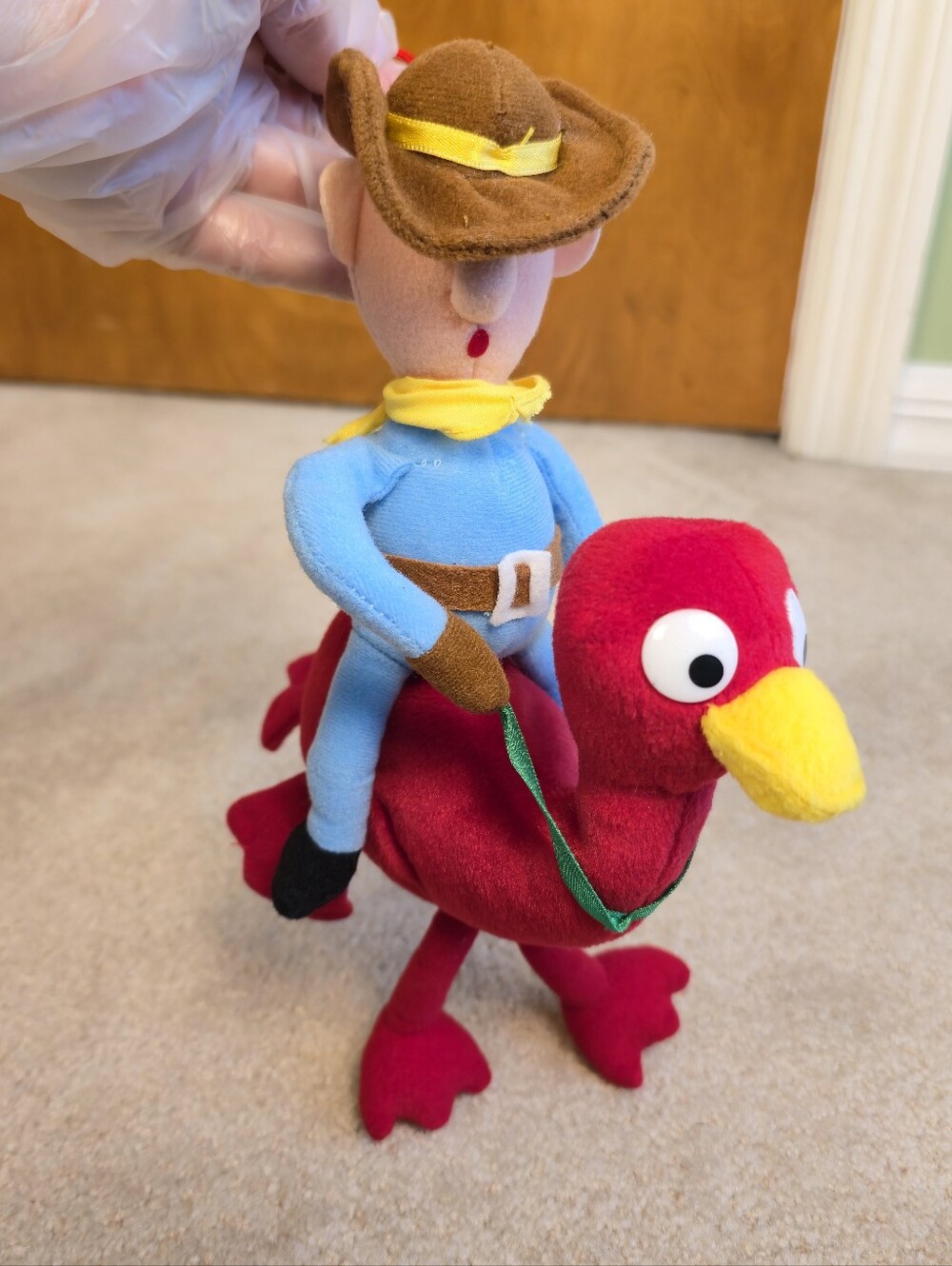 1999 Rudolph Island of Misfit Toys Cowboy and Ostrich Stuffins 13" Plush